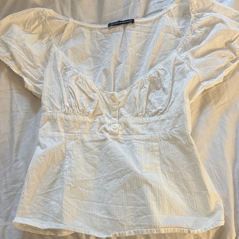White Linen Blair Top